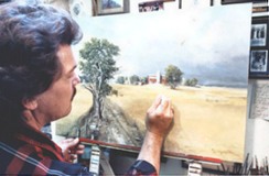 Gary working on a painting.